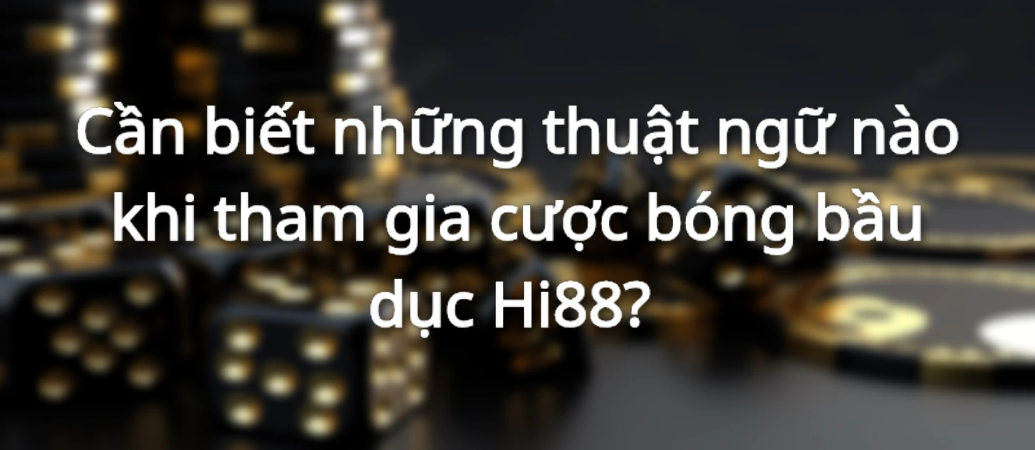 Thuật ngữ quan trọng khi tham gia cược bóng bầu dục Hi88